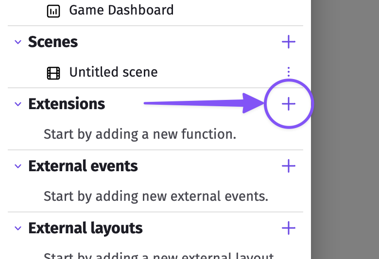 Click import extension step