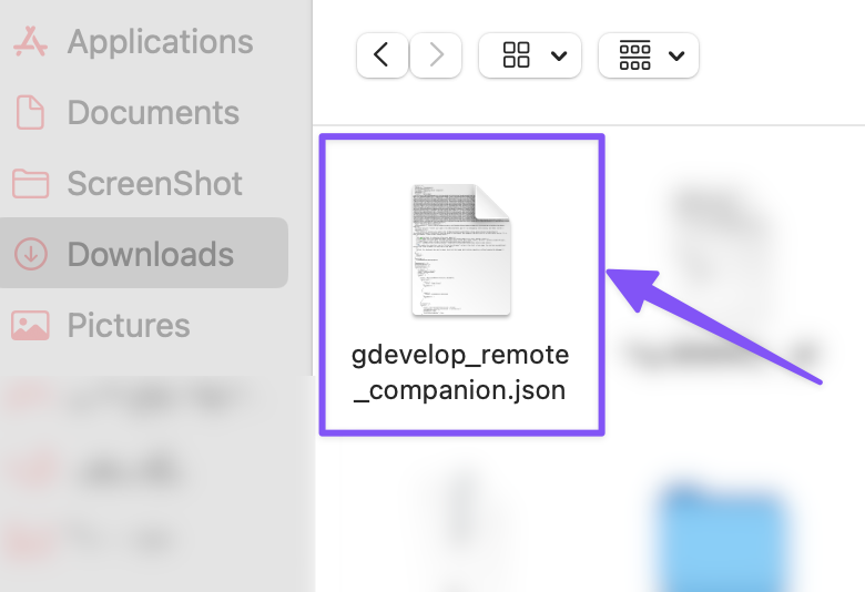 Select extension file step